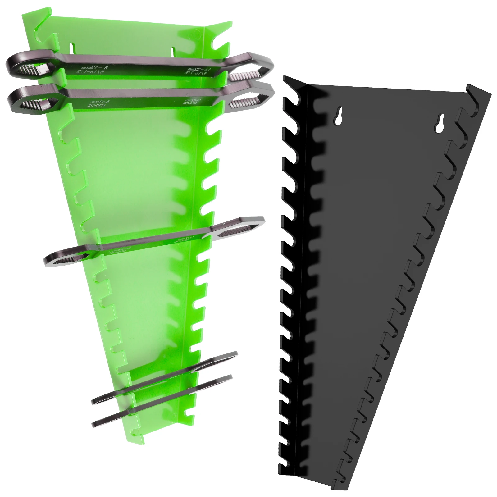 2Pcs Wrench Organizer Wrench Storage Rack Plastic Spanner Tools Holders Wrench Holder Wrenches Keeper for 5mm to 27mm Wrench 4