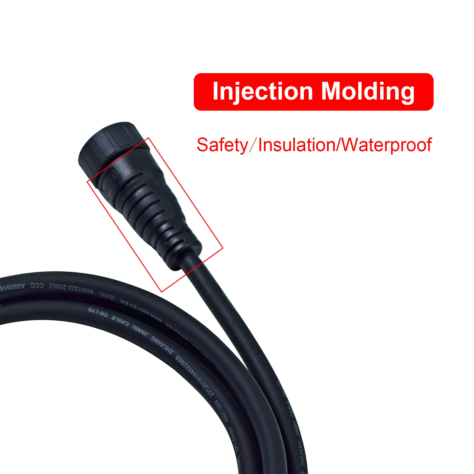 Durable 2M AC Cable with Waterproof M25 3-Pin Male Connector for Solar Grid Tie Inverters