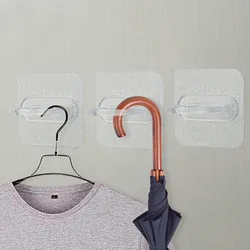 Gancho redondo de almacenamiento multifuncional para cocina, organizador de montaje en pared transparente, accesorios de baño, 6 piezas