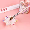 Kolinsky Acrylic Nail Brush for Acrylic Application, Nail Brush Acrylic Round Oval Shaped Wood Handle Acrylic Powder 6