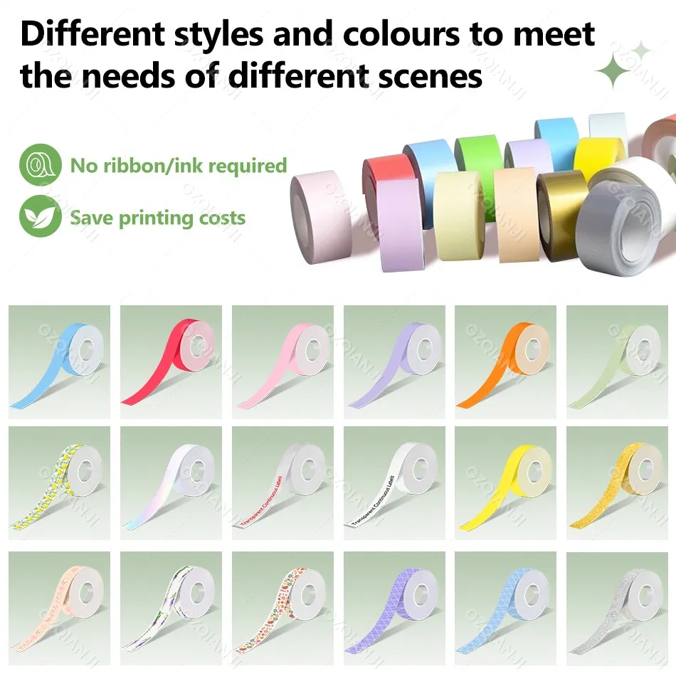 P15 Thermal Paper Rolls Continus Label Tape 15mm*4m Self Adhesive Label Sticker White Color for Marklife P15 Label Printer