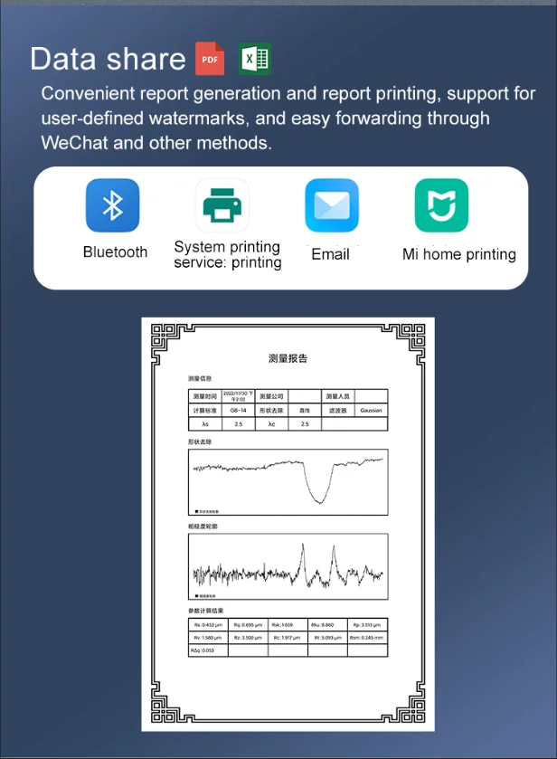 Surface Roughness Tester New Type Intelligent Roughness Detector Support for PDF