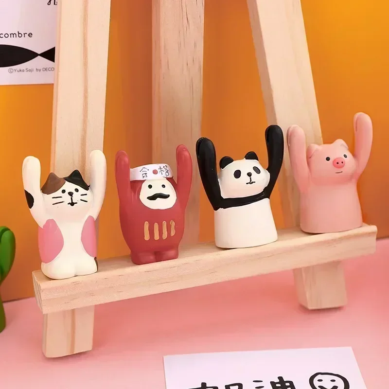 Kawaii Cartoon Card Holder Photocards Stand Message Note Holder Memo Clips Cute Desk Organizer Korean Stationery Office Supplies card holder credit card holder photo card holder desk organizer desk card holder card display stand postcard holder sticky note holder