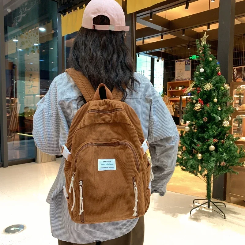 Softback Nylon Fashion Backpacks Solid Color 2024 High Quality Bags for Women Casual Interior Zipper Pocket Backpacks 5