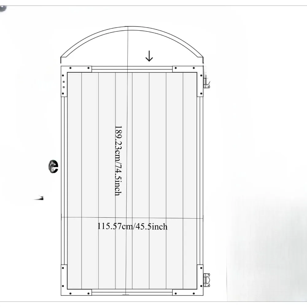 A black gate frame is installed in the courtyard Gate Frame, 8 Standard Fence Board Wide x 6’ Long, Black, 6 Foot homegate 3