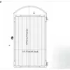 A black gate frame is installed in the courtyard Gate Frame, 8 Standard Fence Board Wide x 6’ Long, Black, 6 Foot homegate 3