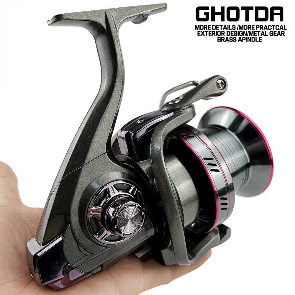

Long Cast Reel Saltwater Fishing Reel DK9000-12000 Series Large Metal Spinning Wheel Stainless Steel Sea Fishing Freshwater