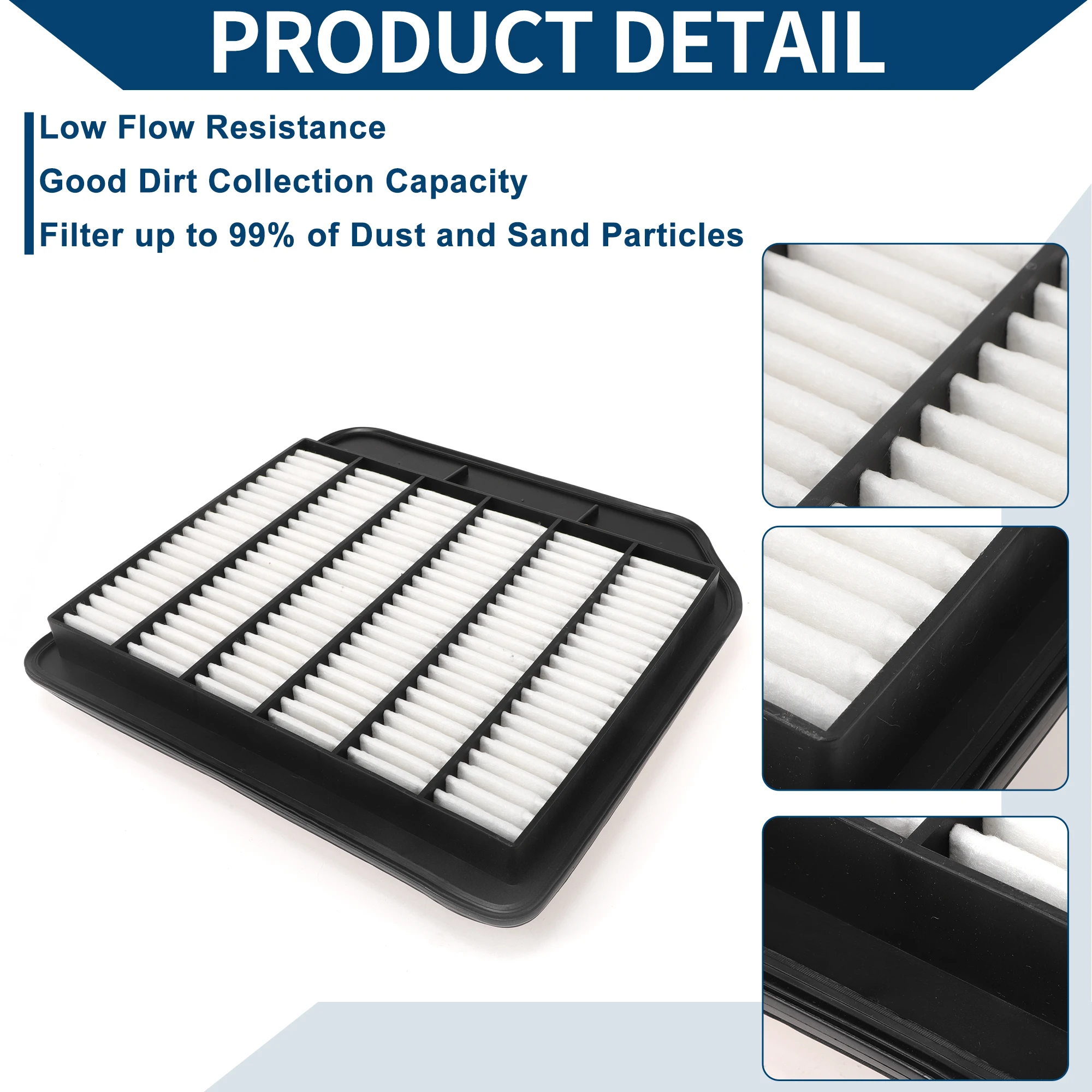 UXCELL Car Engine Air Filter No.165461LA0A for Infiniti QX80 5.6L-Element Air Cleaner 1 Pcs Auto Replacement Parts