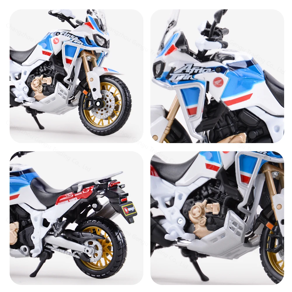 Bburago 1:18 Honda Africa Twin Adventure Static Die Cast Vehicles Collectible Hobbies Motorcycle Model Toys 5