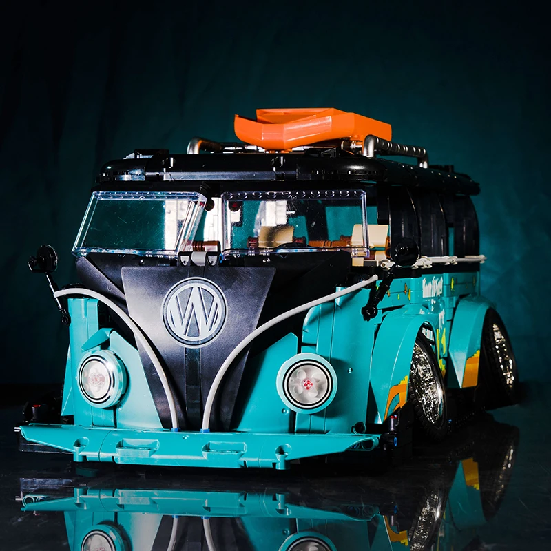 

2550PCS city vehicles bus T1 car technology blocks toys MOC blocks JDM style children's gift model truck DIY camp