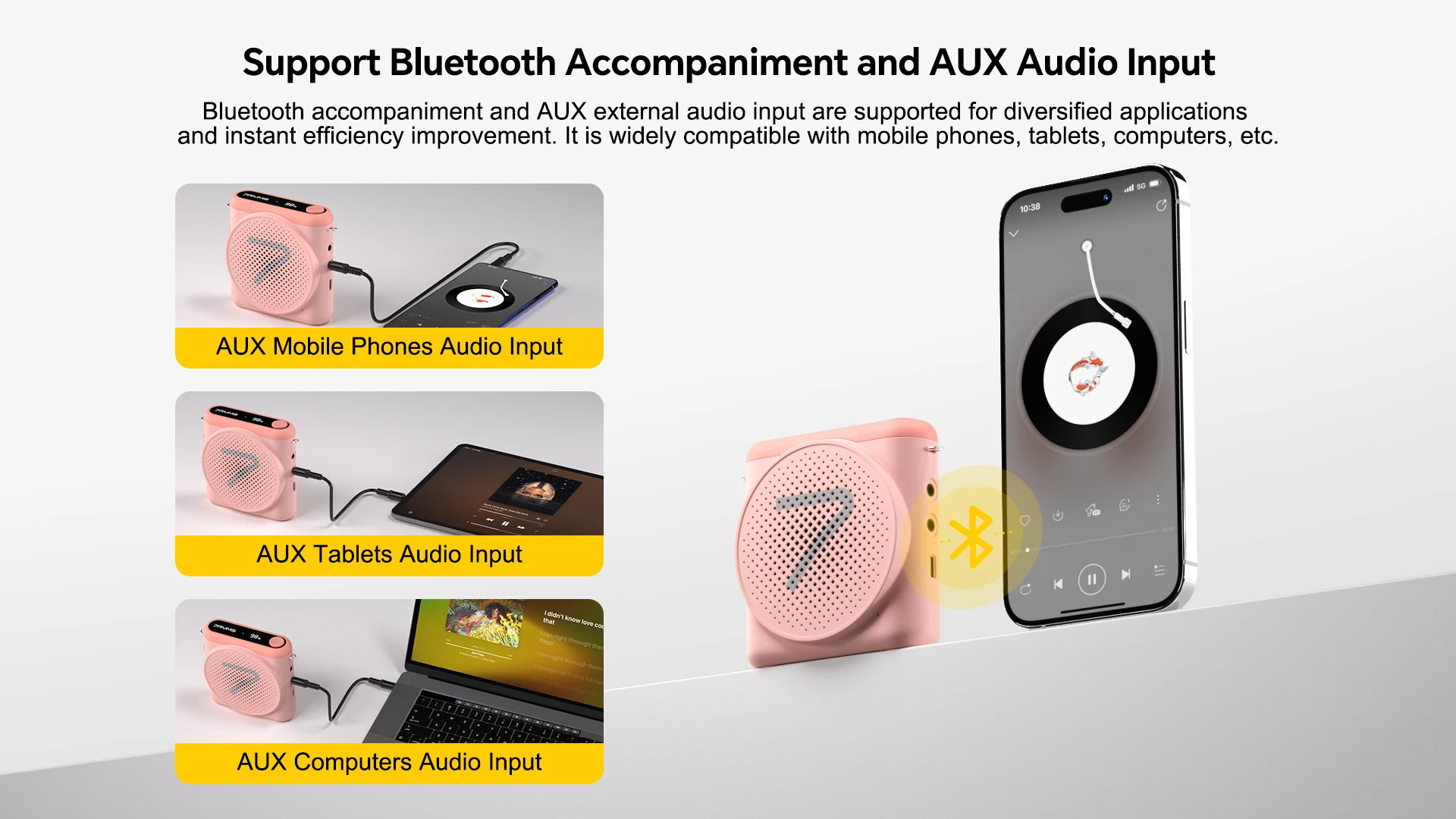 WA1(SE) Portable Voice Amplifier with Wired Microphone Headset for Teachers, Spe