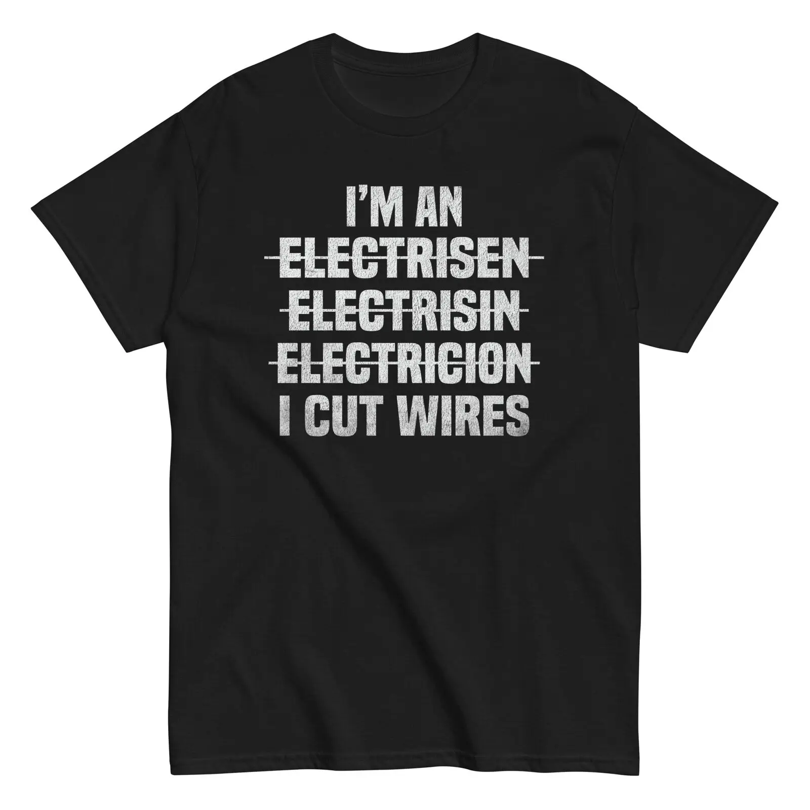 

Забавная футболка электрика I Cut провода тройник Lineman Электрический подарок
