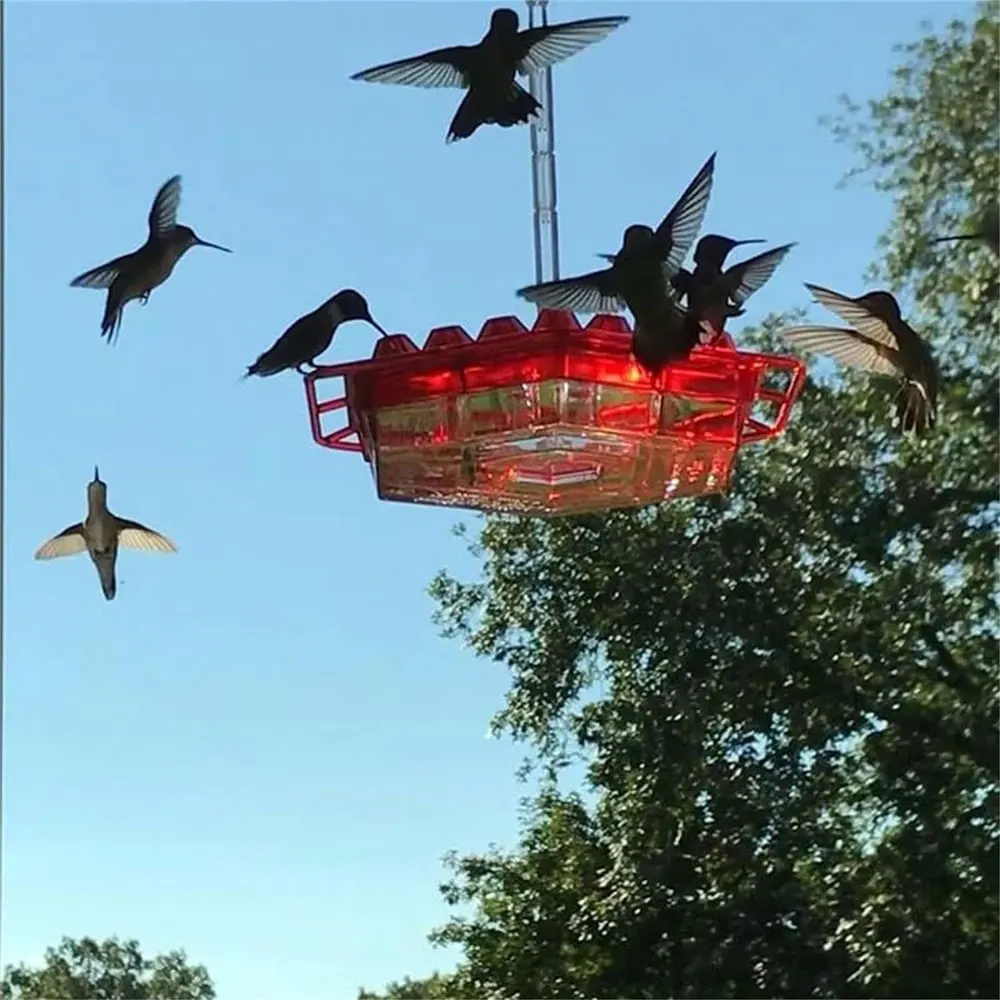 Bird Feeder Hummingbird Feeders Outdoors Hanging Ant And Bee Proof Ant Moat Windchime Plastic Humming Bird Feeder
