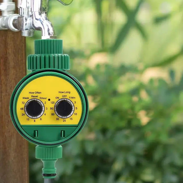 Tuyau d'arrosage automatique électronique extérieur, plastique vert, jardin, d'argile, minuterie 3