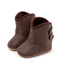 Baby Fashion PU Boots Infant Girls Non-Slip Soft Sole First Walker Winter Warm Snow Boots Crib Shoes 6