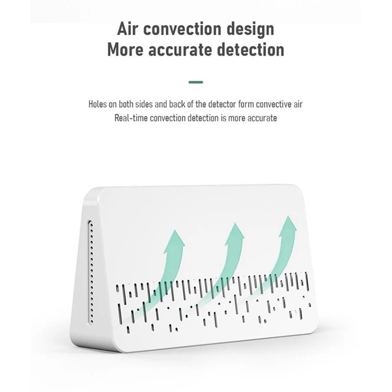 Air Quality Detector Smart Air Quality Tester With HCHO TVOC PM2.5 PM1.0 CO 2 Temperature Humidity And Time Display