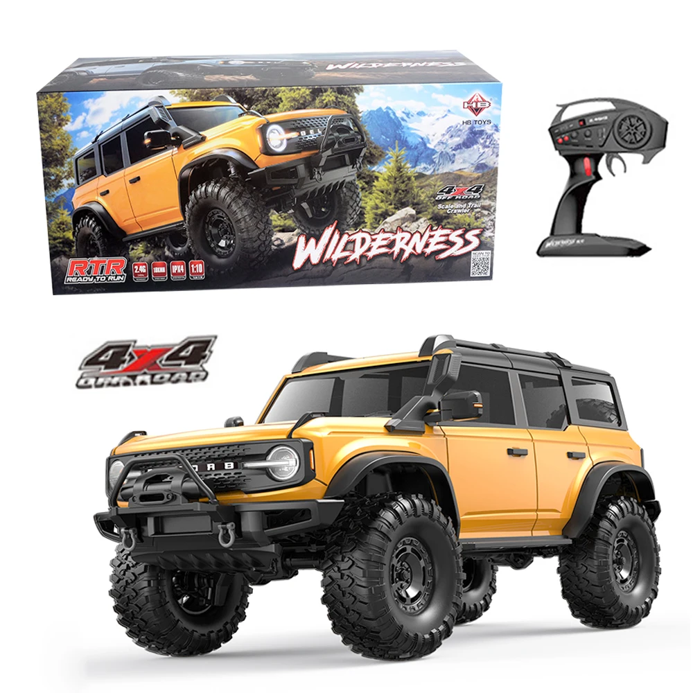 HB R1001 1/10 High Speed 4WD RTR RC Crawler With LED Car 2.4G Electric Remote Control Rock Buggy Off-road Vehicle Car VS EX86170