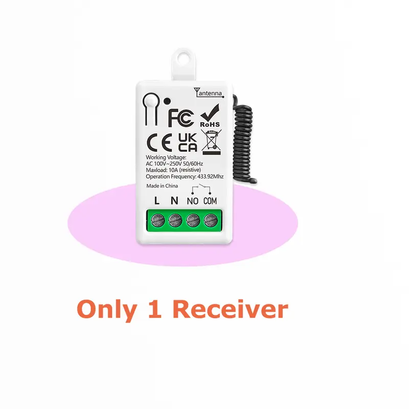 433MHz Smart Light Switch AC 110V 220V Receiver and 1/2/3Gang 86 Wireless Push Button Switch Transmit 50m for Home Improvement - Image 12