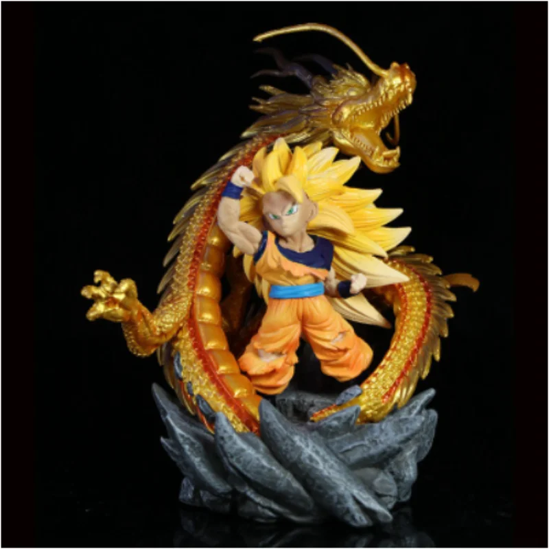 

Dragon Ball Super Saiya Dragon Fist Monkey King Golden Dragon Version Comic Characters Q Version Scene Handmade Children's Gifts
