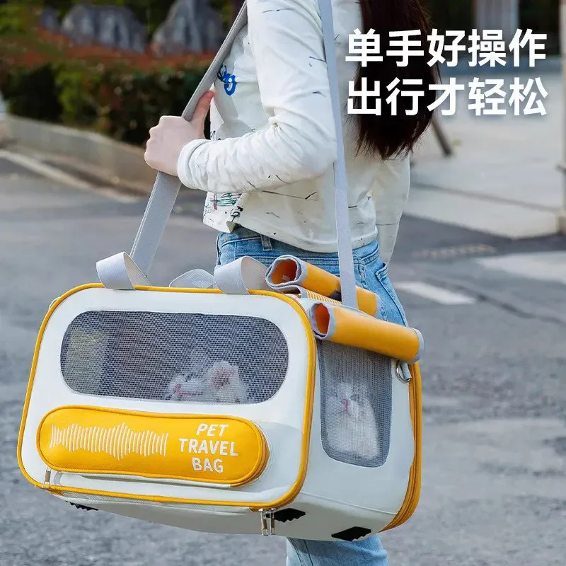

Outing Cat Kitten Travel Summer Supplies Carrying Portable Bag Carrier Puppy Bags Pet Breathable Shoulder Dogs