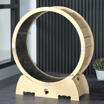 Modern Fiberboard Cat Treadmill for Household Pet Supplies Roller Sports Running Wheel Cat Climbing Frame Cat Toys Circle Track 1
