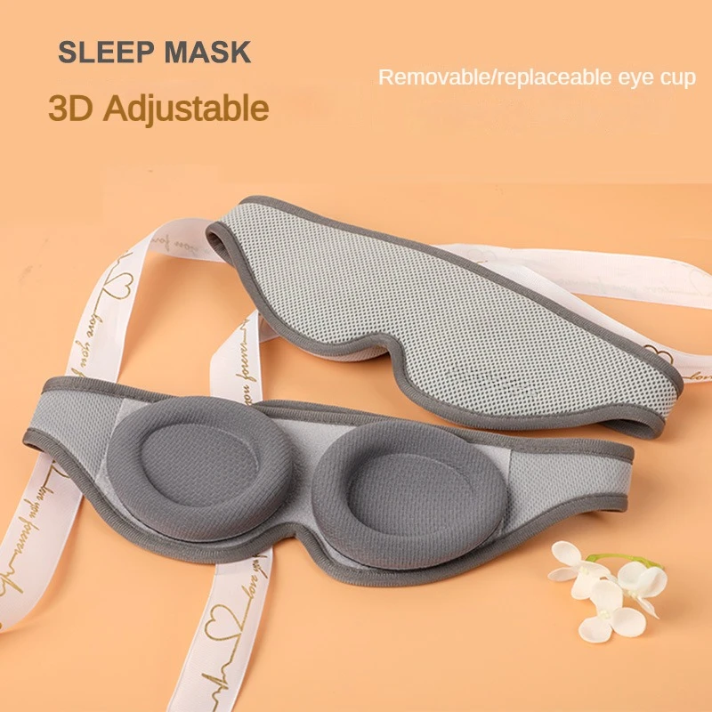 Soft Slim Sleep Mask 100% Blackout 3D Eye Mask Zero Eye Pressure Adjustable Sleeping Mask for Women Men Sleeping Aid Slaapmasker - Image 2