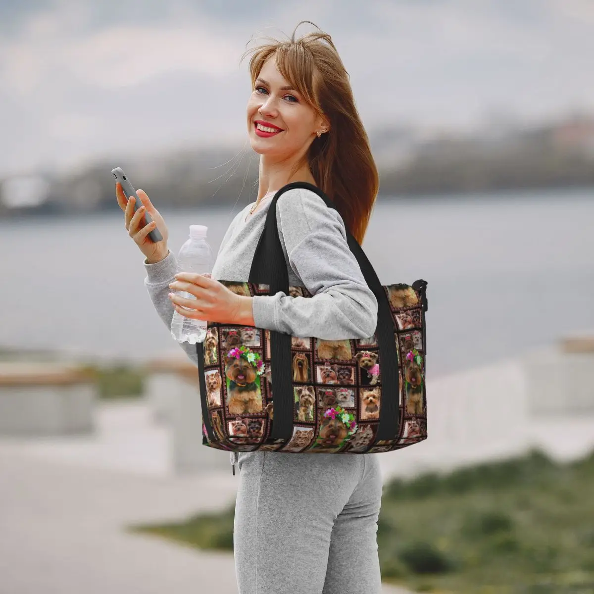 Yorke Dog Yorkshire Terrier Beach Tote Bag Women Extra Large Gym Carry On Travel Shopping Bags