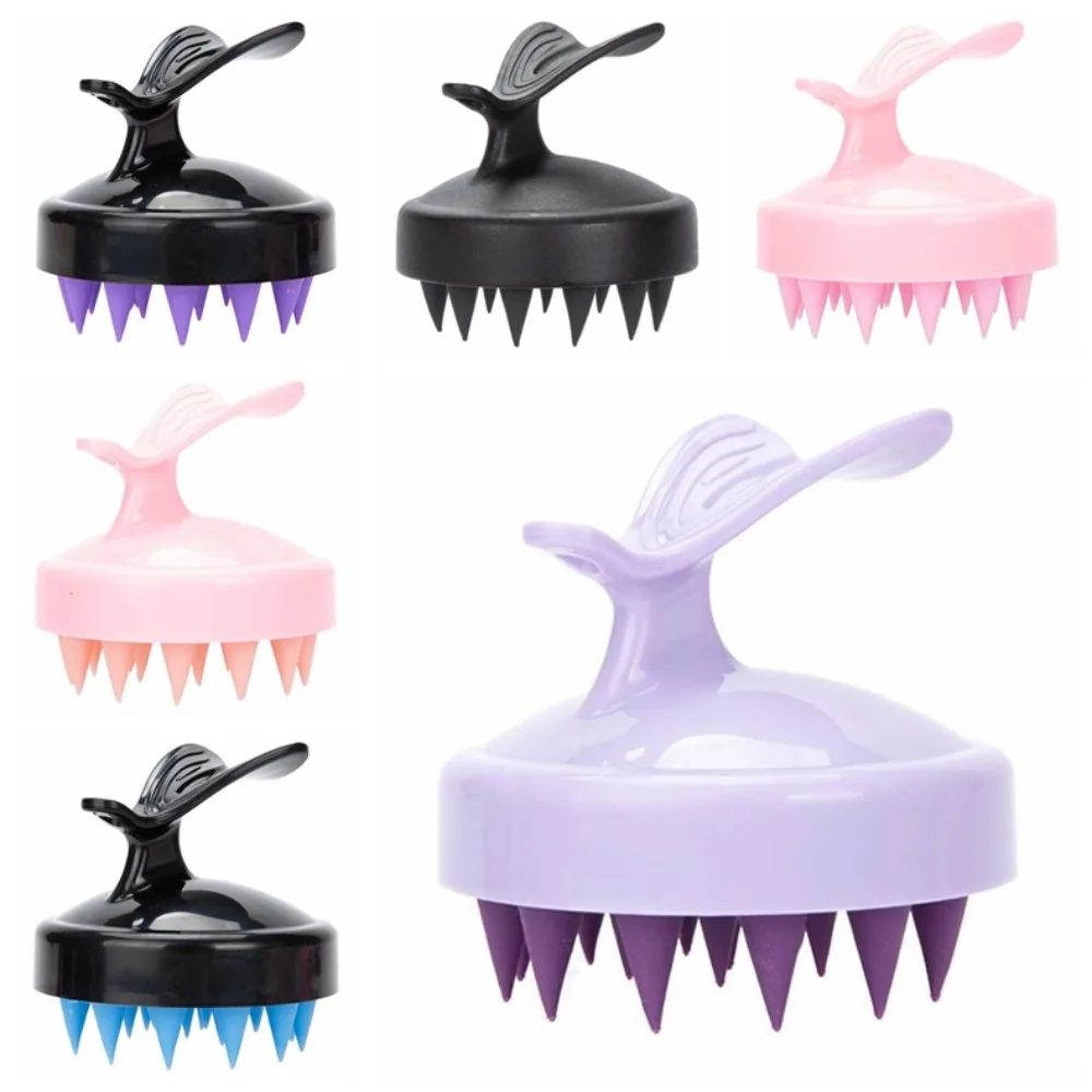 

Scalp Massage Shampoo Brush Colorful Body Shower Hairdressing Tool Hair Washing Comb ABS TPE Unisex