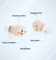 Mini Rechargeable Hearing Aid Type-c Charging with Charging Compartment for Long-lasting Battery Life Adjustable Sound Amplifier - Image 3