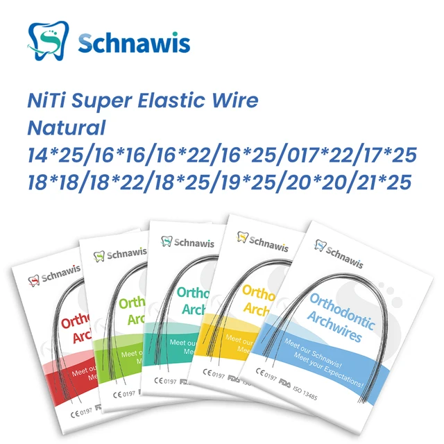 10Pcs/Bag Dental Orthodontic Archwires Niti Arch Wire Round Rectangular Natural for Orthodontics Brackets Braces Dentist Tool