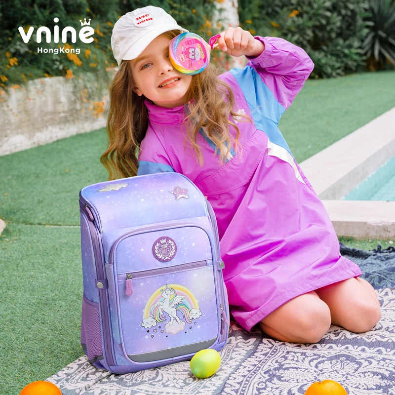 VNINE children's backpack for elementary school girls, grades one to six, super light weight reducing backpack for boys 4