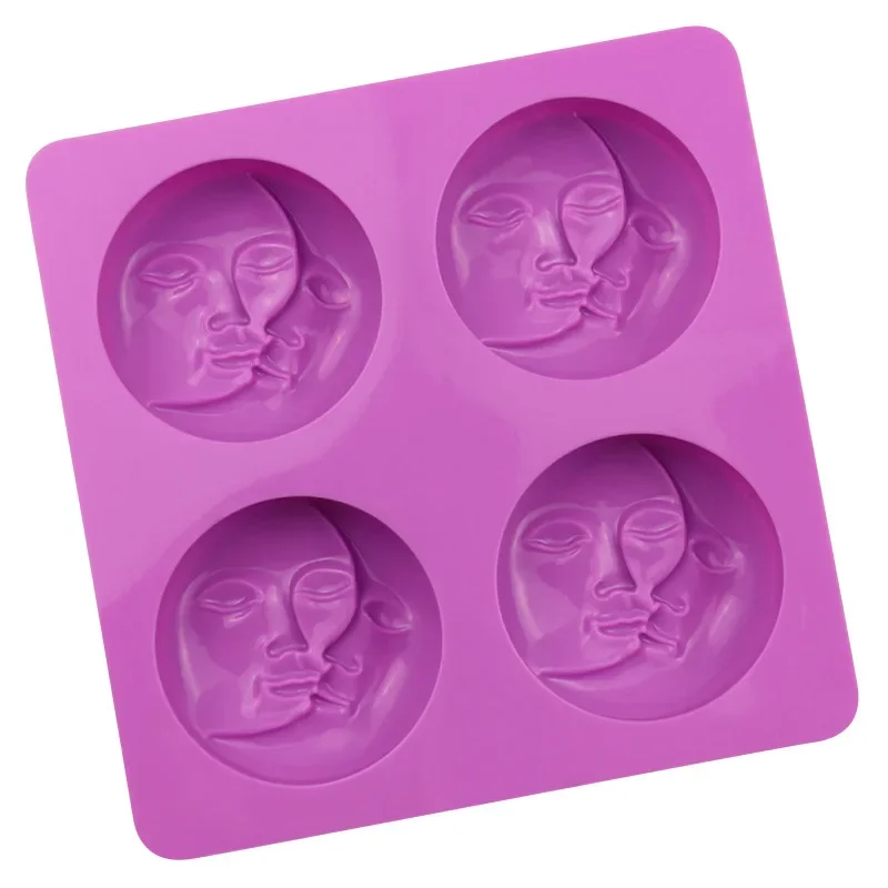 DIY Round Face Silicone Soap Mold Handmade Candle Making Kit 3D Leaf Bee Shape Chocolate Pastry Cake Decoration Baking Tools silicone soap molds
