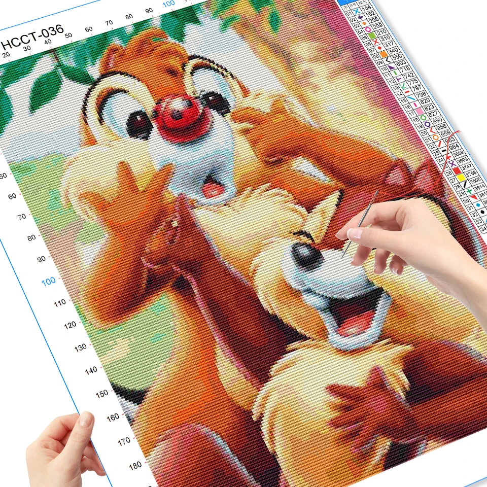 Disney The King Lion Cross Stitching Kits Simba Embroidery Tod Copper Cartoon Art Printed Canvas Needlework Chip Dale Child Gift cross stitch kit