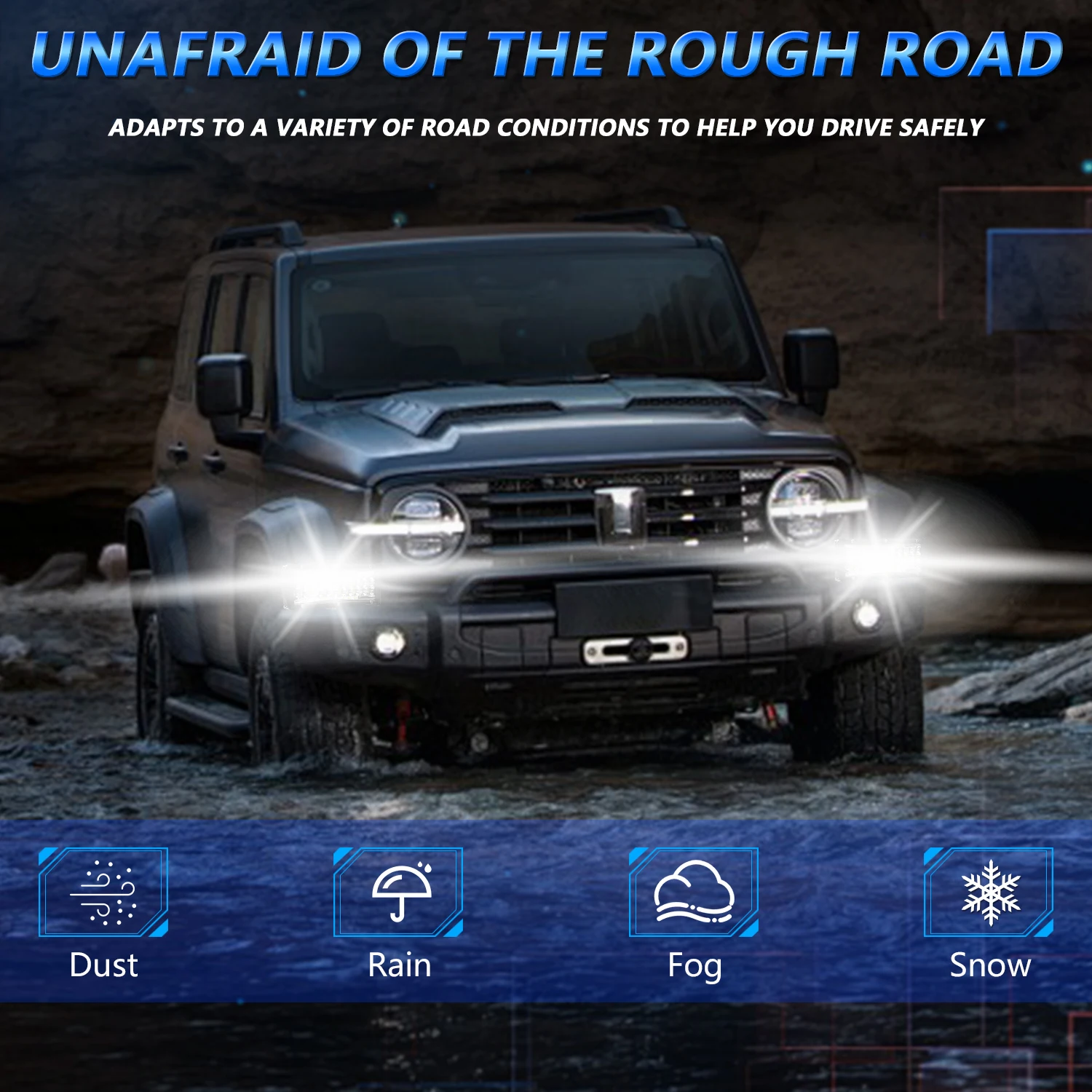 4/7inch Led Headlight for Car Work Light Lamp Long Range Led 4x4 Accessories Of