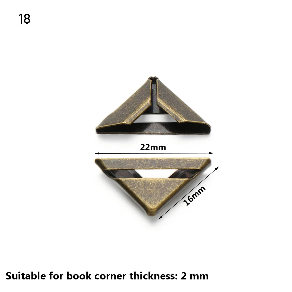 Set of 4 Metal Decorative Corner Protectors for Books, Albums, Menus, and Crafts
