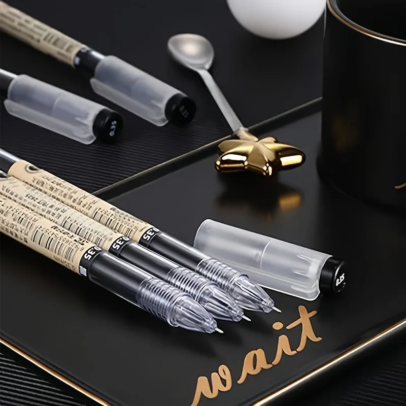 6pcs High Quality Gel Pen School Supplies Black Blue Red Ink Color 0.35mm Ballpoint Pen Cute Pen School Office Stationery 5