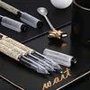 6pcs High Quality Gel Pen School Supplies Black Blue Red Ink Color 0.35mm Ballpoint Pen Cute Pen School Office Stationery 5