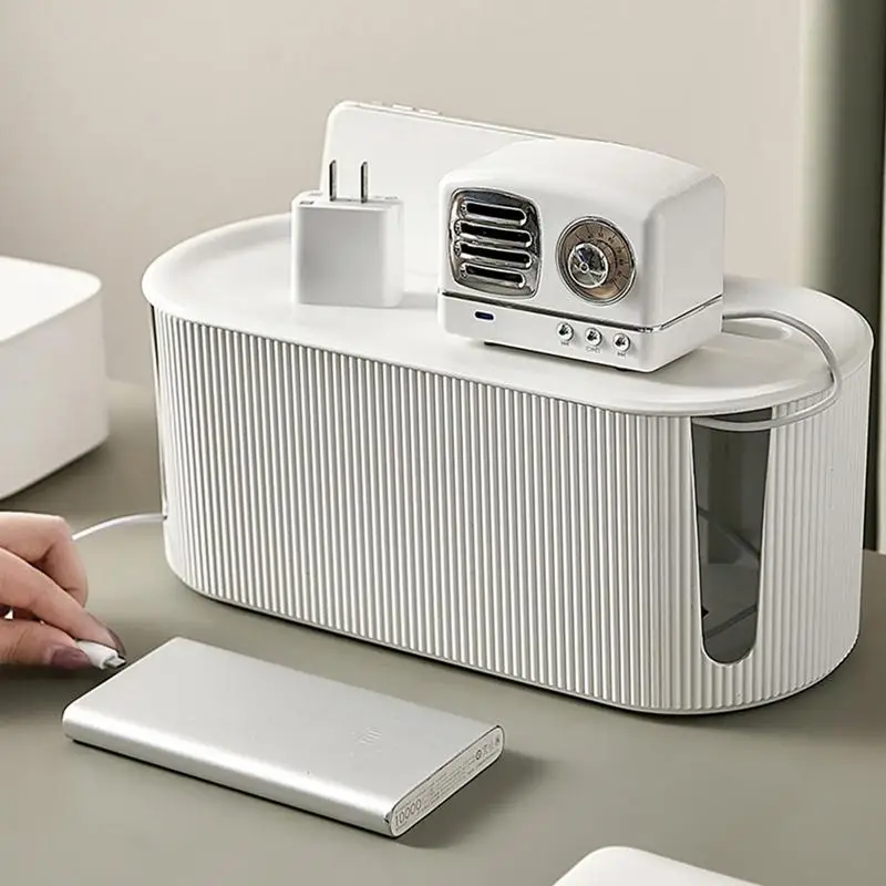 Nordics Plug Board Storage Box Cable Wire Organizer Case Socket Wireless WiFi Router Bracelet Desktop Data Line Plug Holder