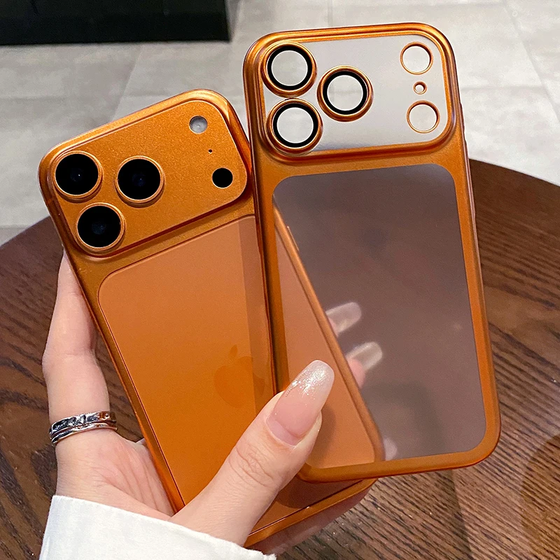 Luxury Matte Hard PC Ultra Slim Shockproof Phone Case with Frosted Finish and Camera Protector