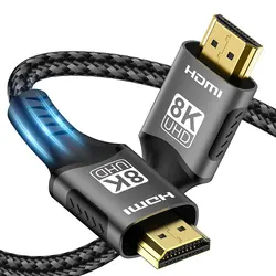 Premium HDMI 2.1 Cable with Copper Core - 8K HDR, Ultra High Definition (5m) - 3m (Black)