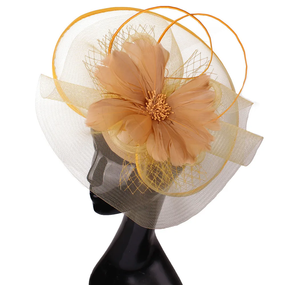 Veer Hoed Mesh Hoofddeksel Vrouwen Meisjes Mesh Fascinators Hoed Cocktail Party Hoofdband Bruiloft Hoed Bruiloft Kerk Kentucky