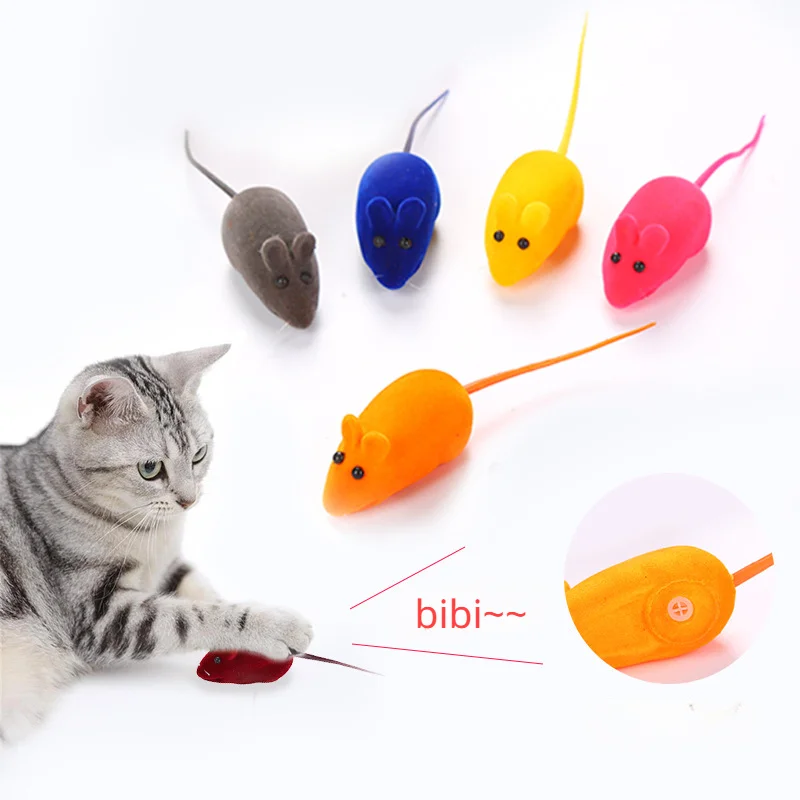 

New Simulation Mouse with Sound and Bite Resistance Toy Pet Cat Toys Interactive Relieve Boredom for Kitten Accessories Gifts