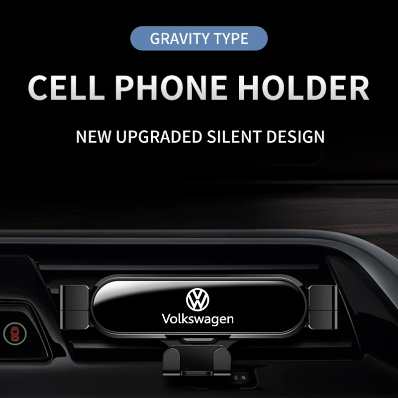 폭스바겐 VW 그라비티 차량용 에어벤트 폰 홀더, 안정적인 범용 알루미늄 합금 시로코 제타 비틀 골프 4 5 6 파사트 폴로용