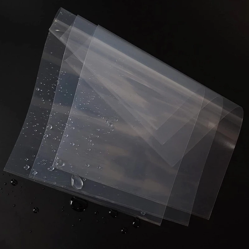 5개 FEP 필름 시트 140 200 mm 높은 투과율 강도, UV DLP 3D 프린터용 0.1mm 두께