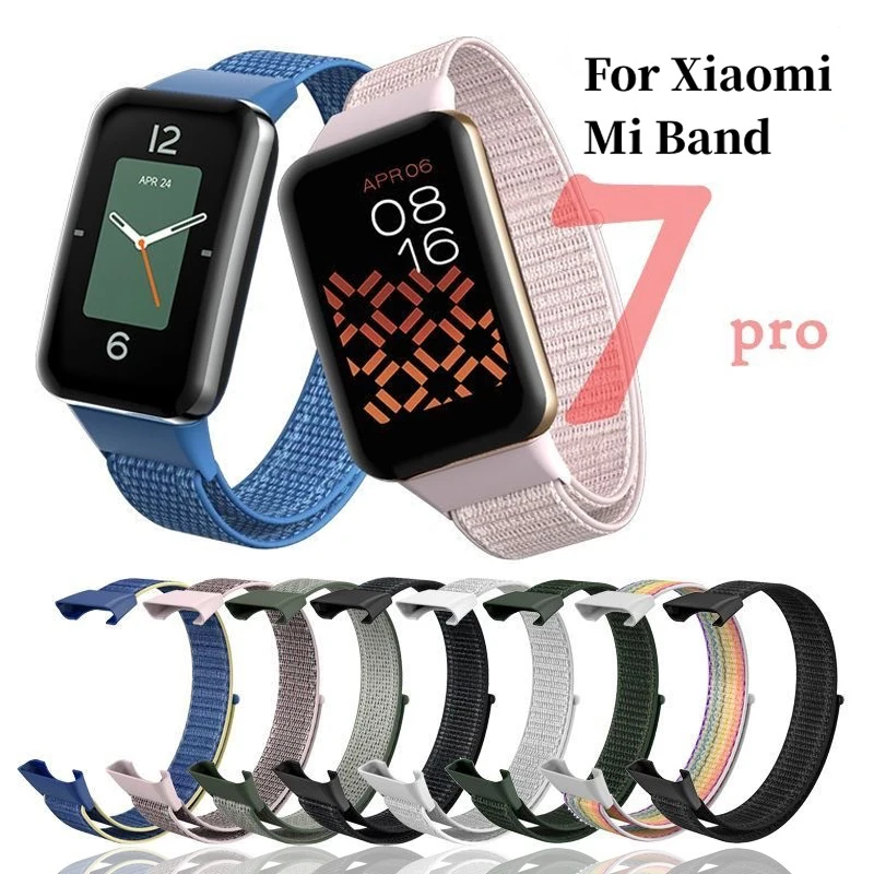 Nylon Strap For Xiaomi Mi Band 7 Pro Sports Smart Watch Replacement Wristband Adjustable Bracelet for Xiaomi Band 7 Pro Correa zhix elastic adjustable nylon braided bracelet for mi band 6 strap miband 4 3 correa wristband for xiaomi mi band 5 strap