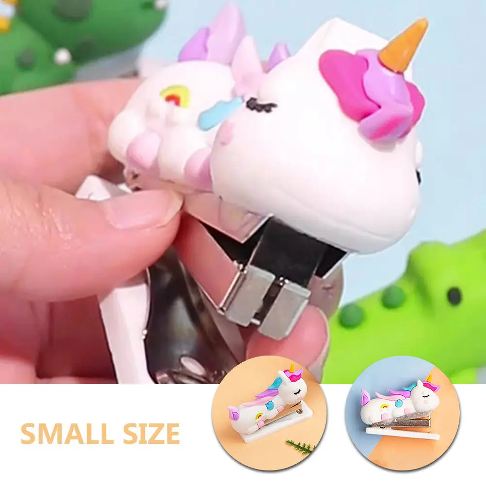 2Pcs 귀여운 스테이플러 소형 휴대용 스테이플러 사무실 홈 데스크 스테이플링 도구 학생 스테이플러 효율적인 바인딩