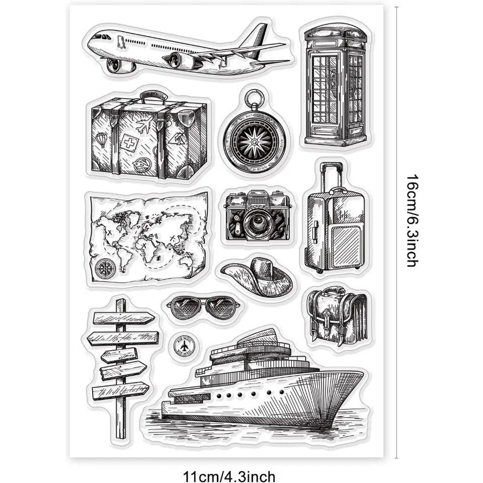 GOMAKERER 1 Feuille De Tampon Transparent Tampons En