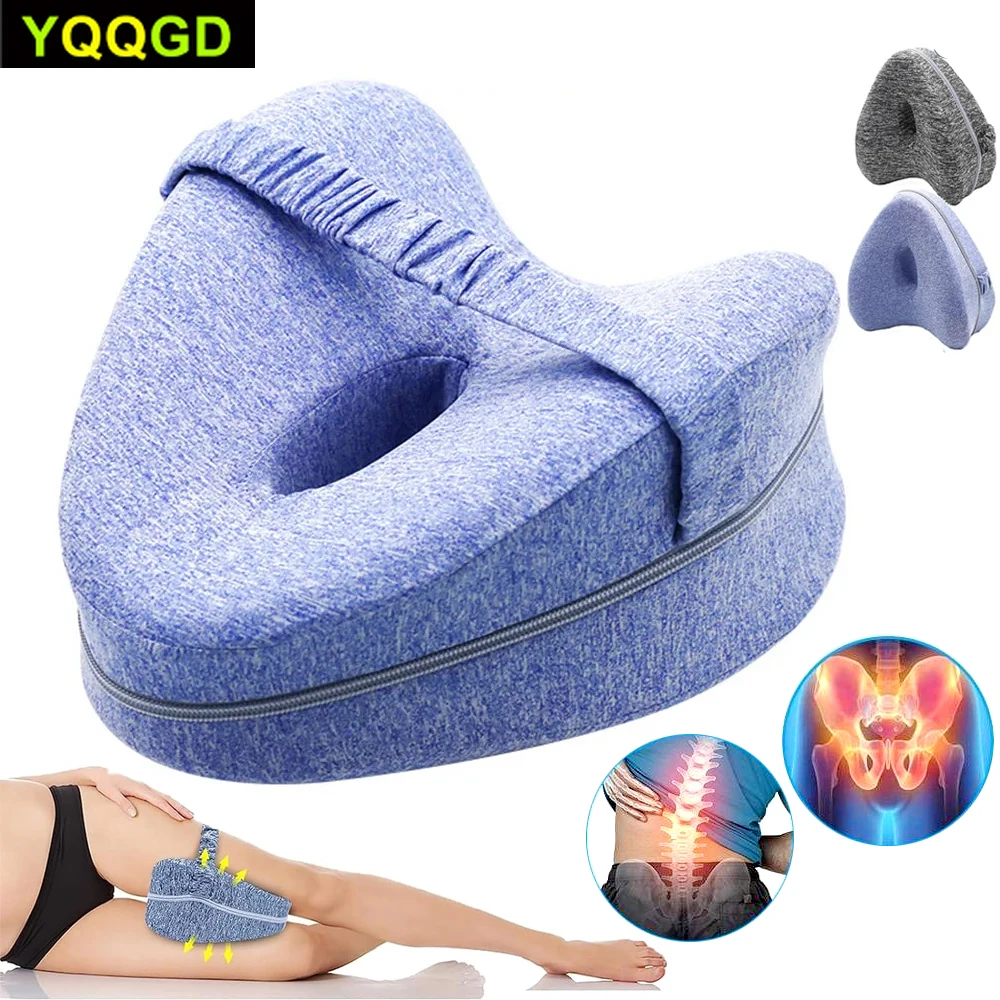 Body Memory Cotton Leg Pillow Home Foam Pillow Sleeping Orthopedic Sciatica Back Hip Joint for Pain Relief Thigh Leg Pad Cushion