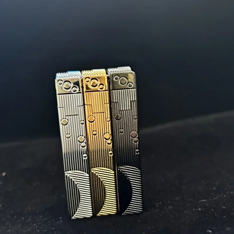Creative Mermaid Pattern Kerosene Lighter Classic Brass Material Crisp Sound Side Sliding Ignition Exquisite Gift for Men kerosene lighter,cigarette lighter