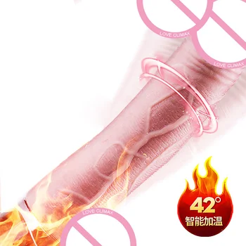 Realistic Dildo Vibrator Female Silicone Retractable Big Penis Vibrating Anal Masturbator Sex Machine Heated Adult Sex Toys 4